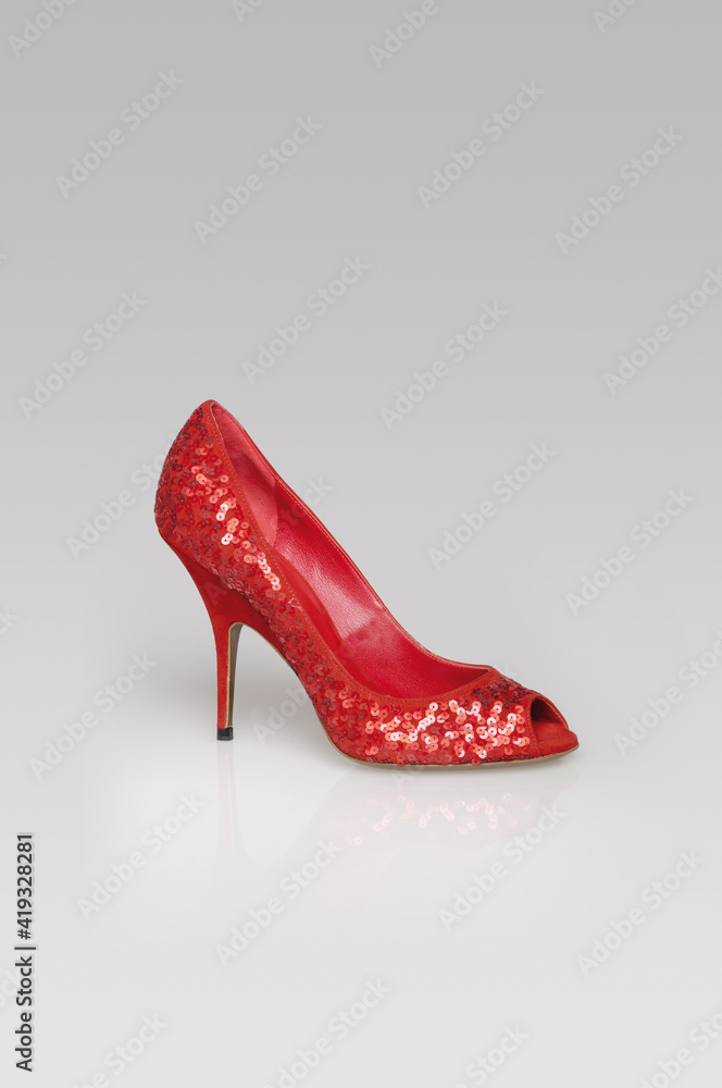 Obraz premium Fashion summer shoes for women studio shoot