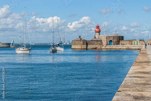 View of the Dun Laoghaire East Pier, Ireland photo