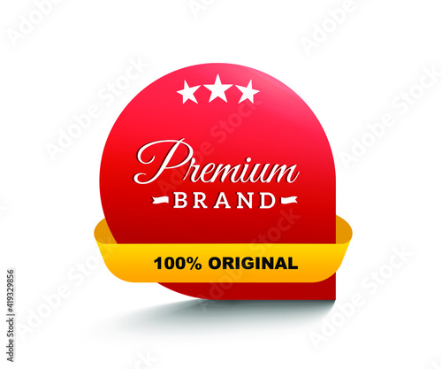 vector red banner premium brand