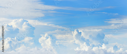 Fototapeta Naklejka Na Ścianę i Meble -  Beautiful clouds with blue sky landscape in nature                               