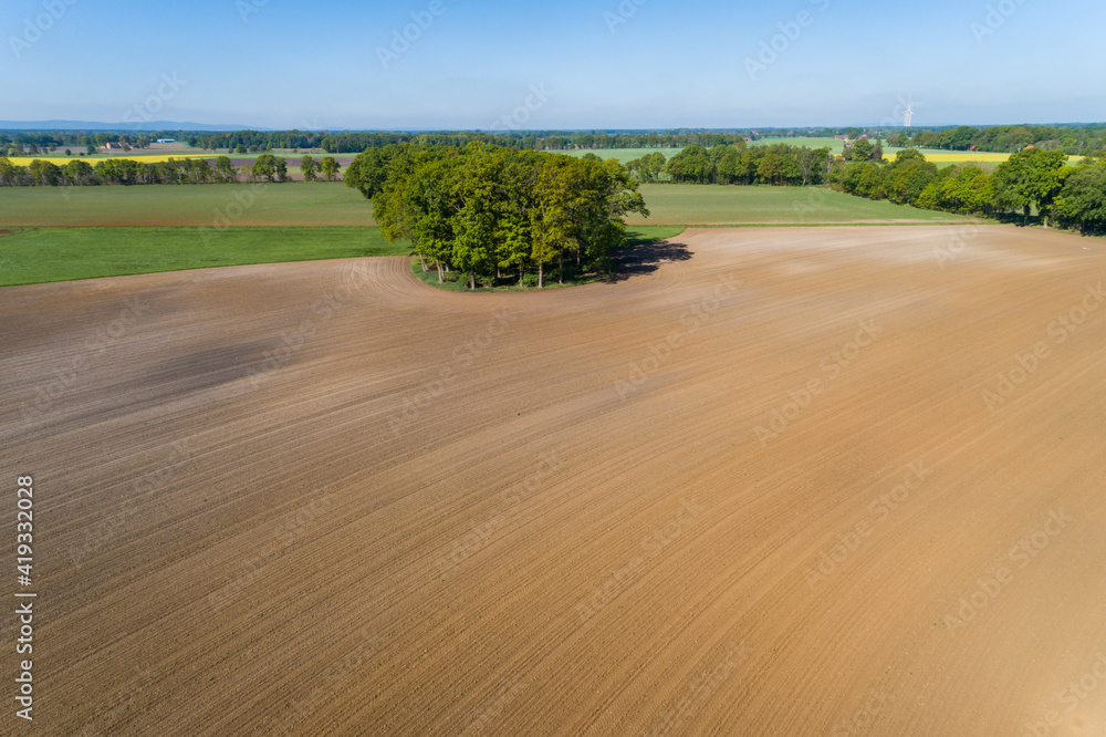 Landschaft in Deutschland aus der Luft