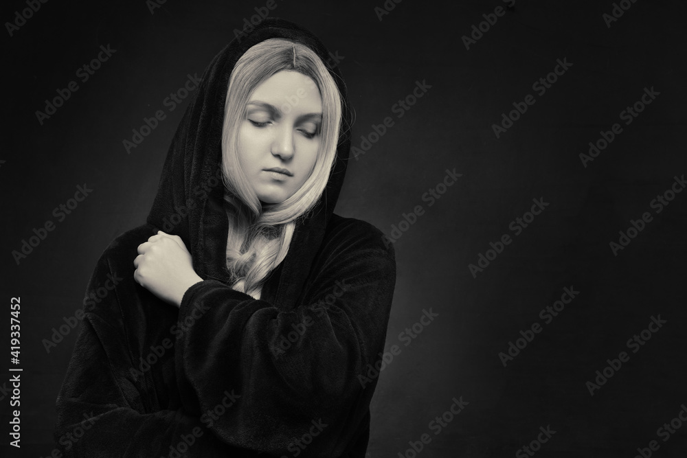sad blond woman sad blond woman