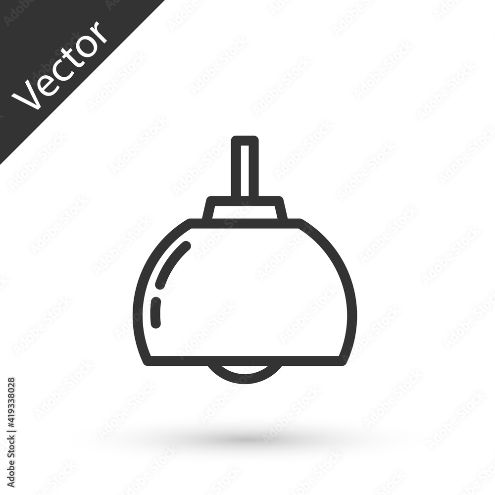 Grey line Chandelier icon isolated on white background. Vector. Grey line Chandelier icon isolated on white background. Vector.