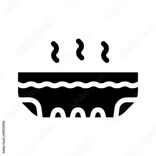 foot bath glyph icon vector illustration sign