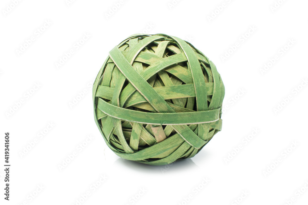 Rattan ball on white background Rattan ball on white background