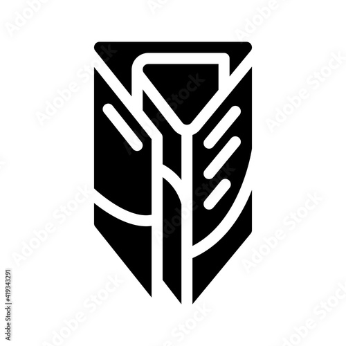 booklet with lot of folds glyph icon vector illustration