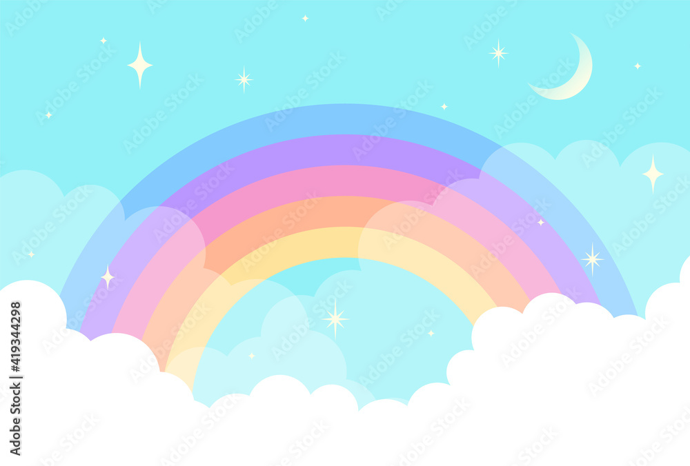 vector background with a rainbow in the sky for banners, cards, flyers, social media wallpapers, etc. vector background with a rainbow in the sky for banners, cards, flyers, social media wallpapers, etc.