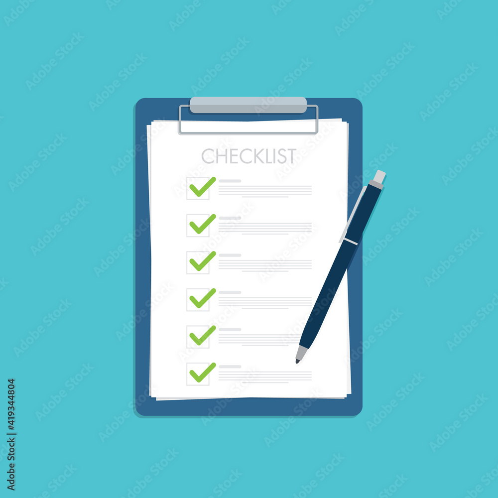 Checklist, Clipboard and Pencil Icon Checklist, Clipboard and Pencil Icon