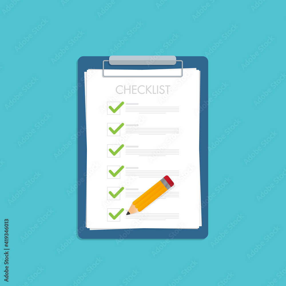Checklist, Clipboard and Pencil Icon Checklist, Clipboard and Pencil Icon