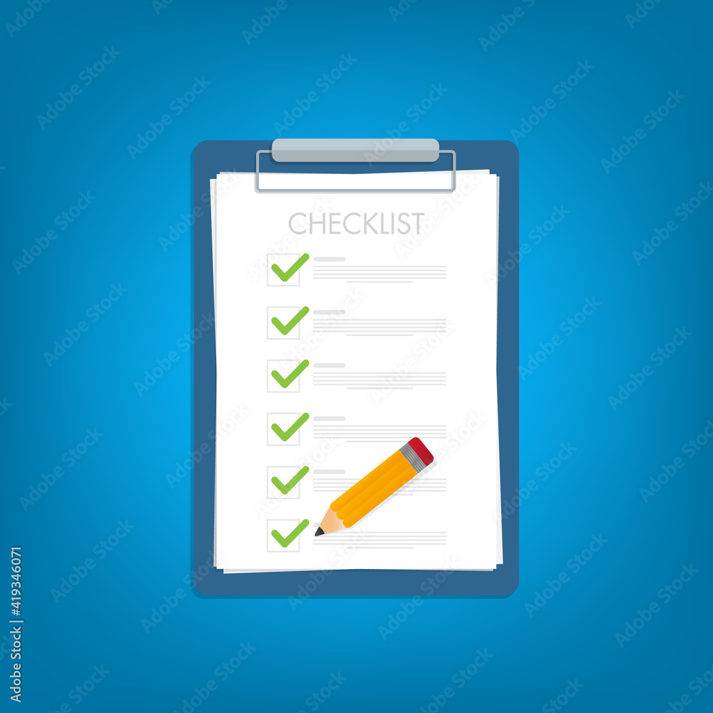 Checklist, Clipboard and Pencil Icon Checklist, Clipboard and Pencil Icon