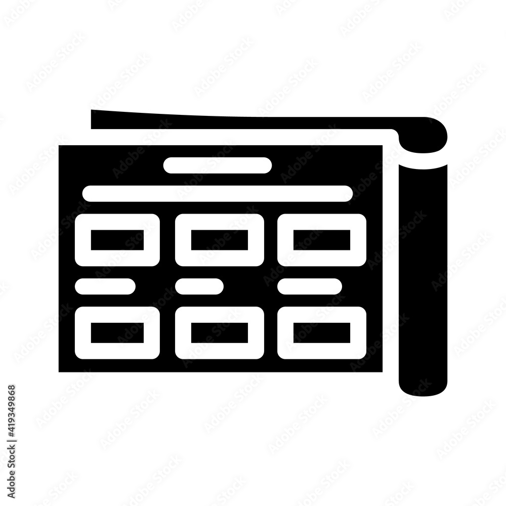 goods catalog glyph icon vector illustration sign goods catalog glyph icon vector illustration sign
