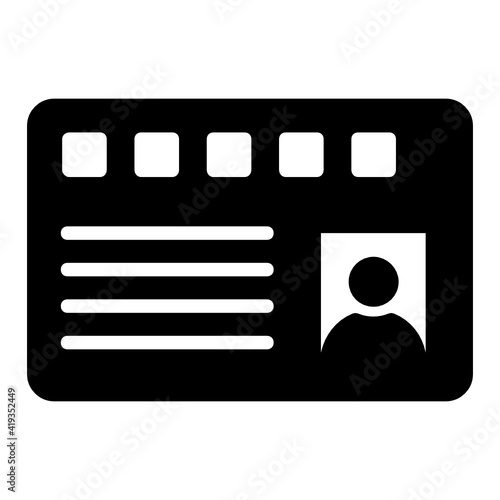 Social Security Card Concept Vector Glyph Icon Design, postal service symbol on white background, physically transporting postcards and parcels Sign, Courier and Shipping Services Stock illustration
