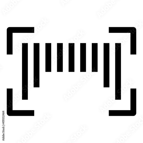 bar code scan Concept Vector Glyph Icon Design, postal service symbol on white background, physically transporting postcards and parcels Sign, Courier and Shipping Services Stock illustration