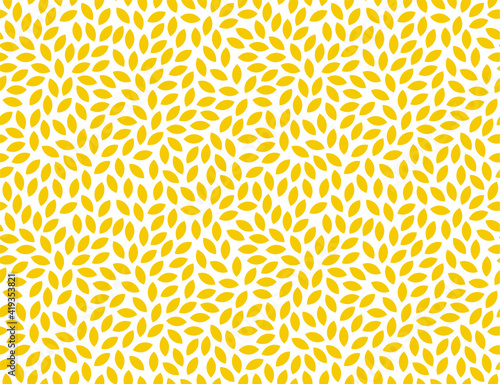 Yellow Leaves Pattern - Seamless Vector Background