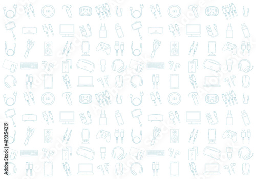 Computers and accessories icons set