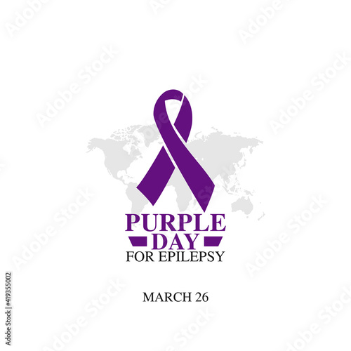vector graphic of purple day for epilepsy good for purple day celebration. flat design. flyer design.flat illustration.