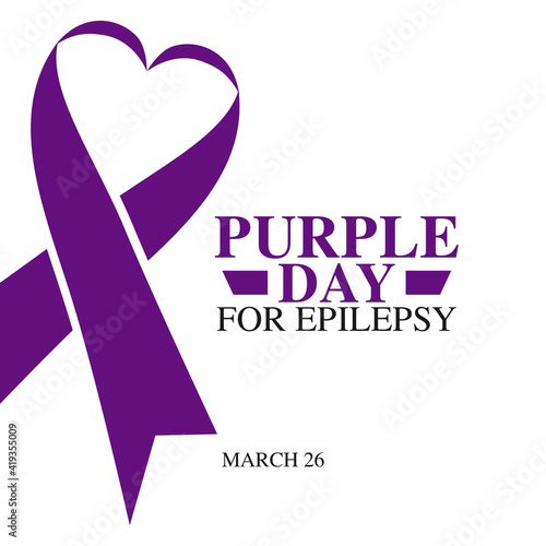 vector graphic of purple day for epilepsy good for purple day celebration. flat design. flyer design.flat illustration.