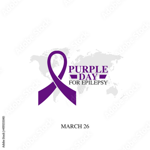 vector graphic of purple day for epilepsy good for purple day celebration. flat design. flyer design.flat illustration.