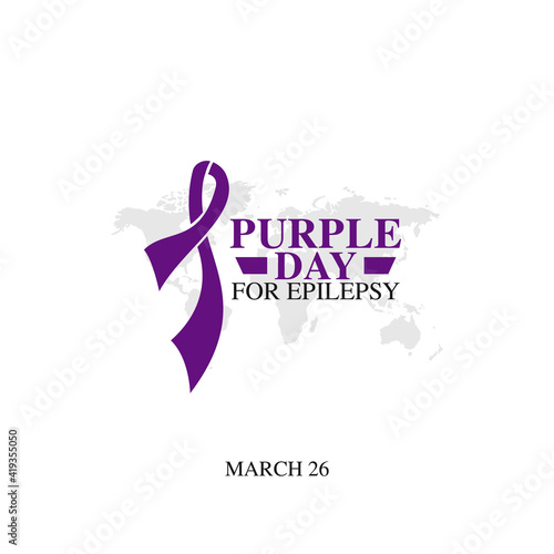 vector graphic of purple day for epilepsy good for purple day celebration. flat design. flyer design.flat illustration.