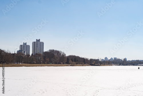 winter landscape in the city