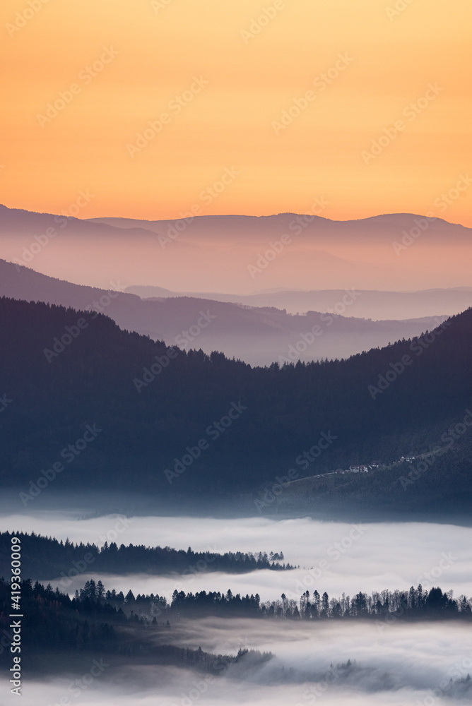 Fog in the Black Forest National Park, Germany
Inversionswetterlage im Nationalpark Schwarzwald