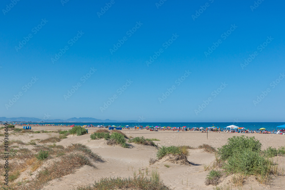 Almarda beach near the village of sagunt, Costa Blanca, spain