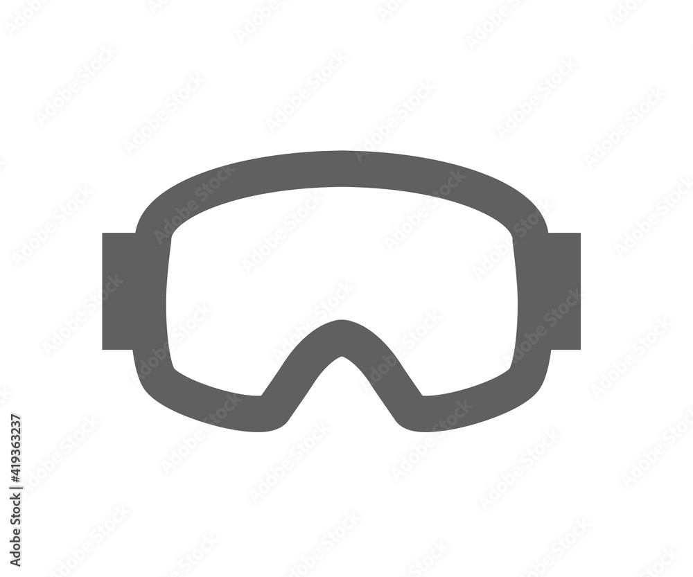 Ski goggles on a white background. Symbol. Vector illustration. Ski goggles on a white background. Symbol. Vector illustration.