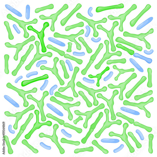 Probiotic background. seamless pattern