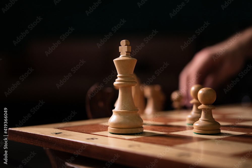 An evening game of chess with a friend An evening game of chess with a friend
