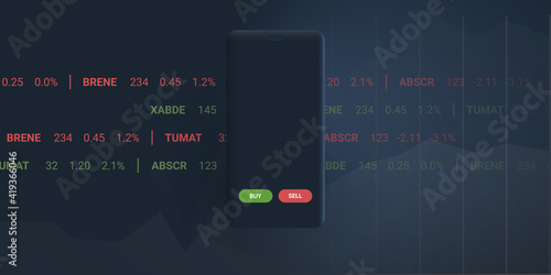 Digital Business and Market Analysis, Stock Trading, Investment Helper Apps, Robo-Advisor Concept Design, Vector Illustration