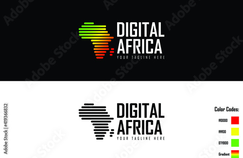 Digital Africa Logo - Africa Map Vector Art