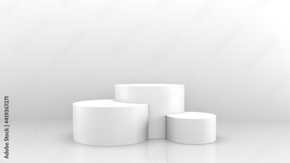 3d round podium background for cosmetic product presentation. Advertising place. Blank product stand background in pastel colors.3d illustration. 3d round podium background for cosmetic product presentation. Advertising place. Blank product stand background in pastel colors.3d illustration.