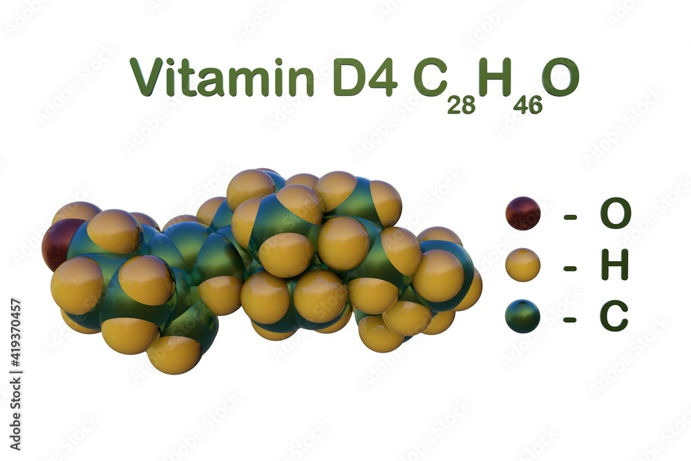 Structural chemical formula and spacefilling molecular model of