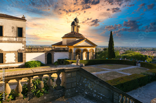 Monselice, Italy - July 13, 2017: View of Villa Dudo and the Church of St. George. photo