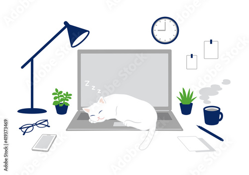 テレワークとねこのいる暮らし