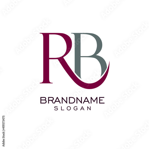 the letter RB. vector logo monogram alphabet minimalist design