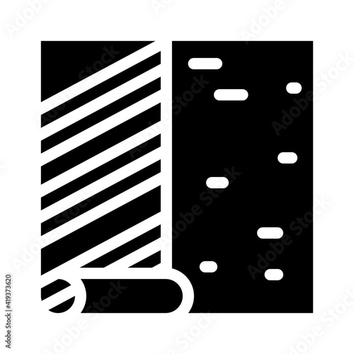 wallpapering wall glyph icon vector illustration sign