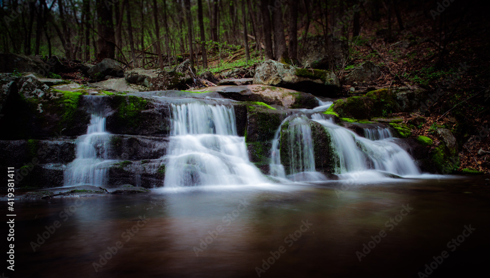 A small set of cascades along the Rose River in Shenandoah National Park.