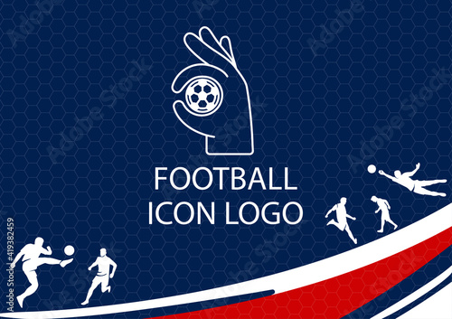football tournament background with abstract soccer ball