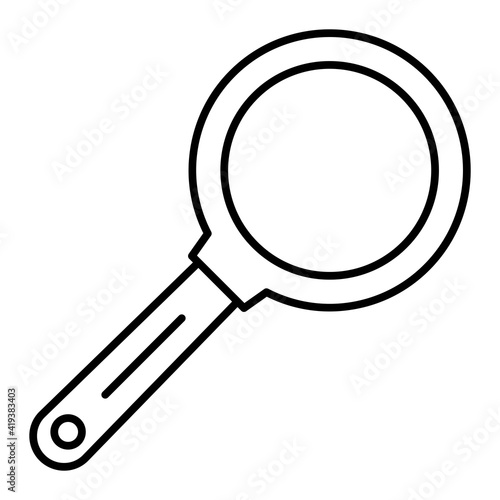 Vector Magnifying Glass Outline Icon Design