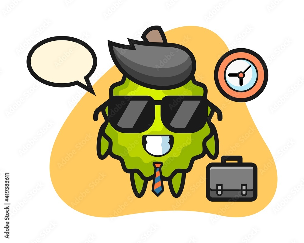 Durian cartoon as a businessman Durian cartoon as a businessman