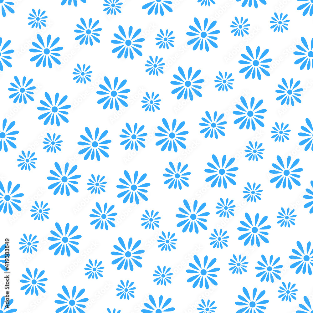 Floral seamless pattern. Vector illustration isolated on white background Floral seamless pattern. Vector illustration isolated on white background