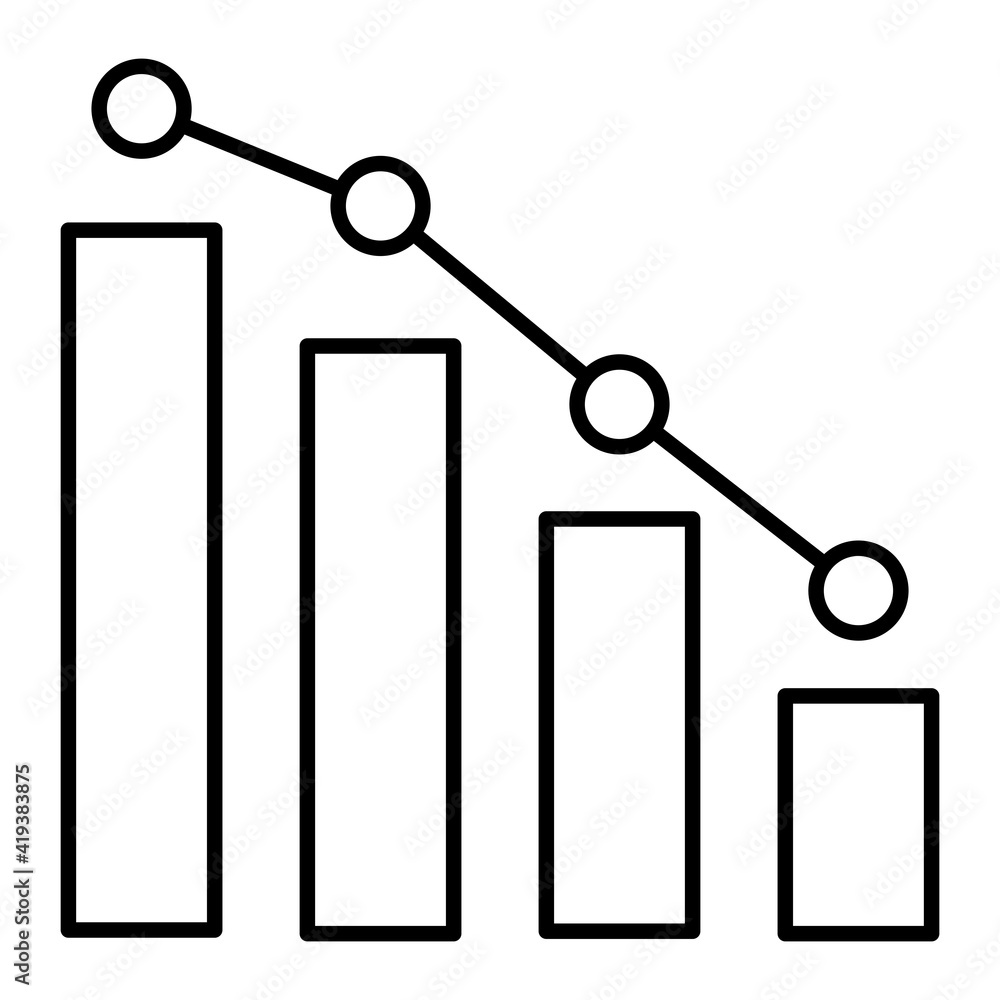 Vector Graph Outline Icon Design Vector Graph Outline Icon Design
