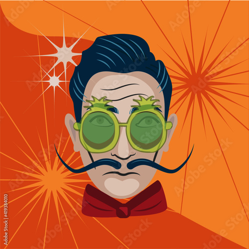 salvador dal's mustache