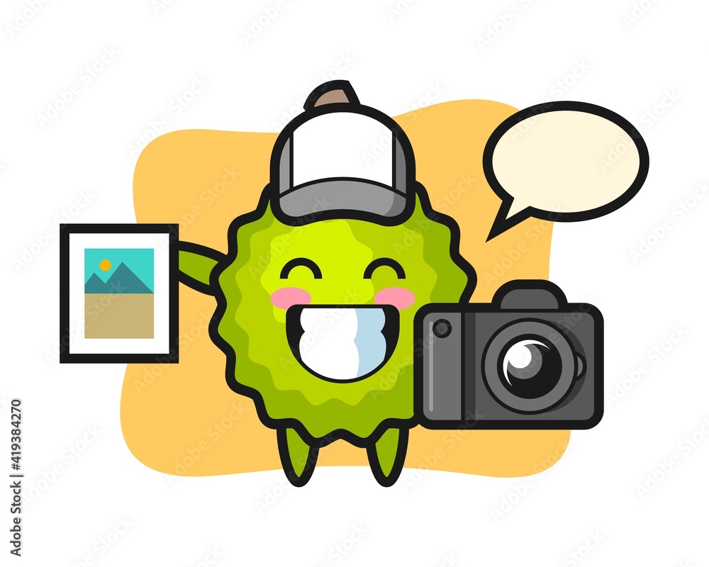 Durian cartoon as a photographer Durian cartoon as a photographer