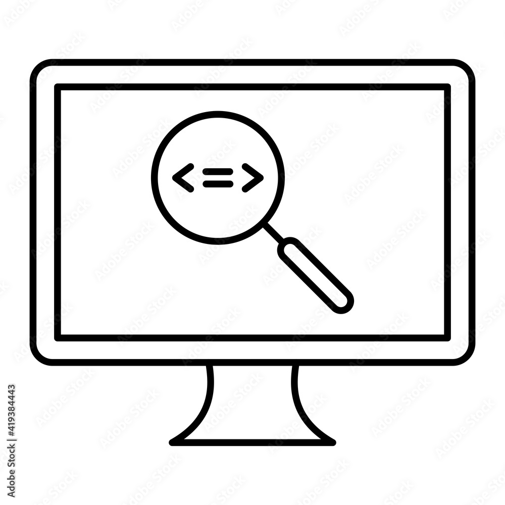 Vector Testing Outline Icon Design Vector Testing Outline Icon Design