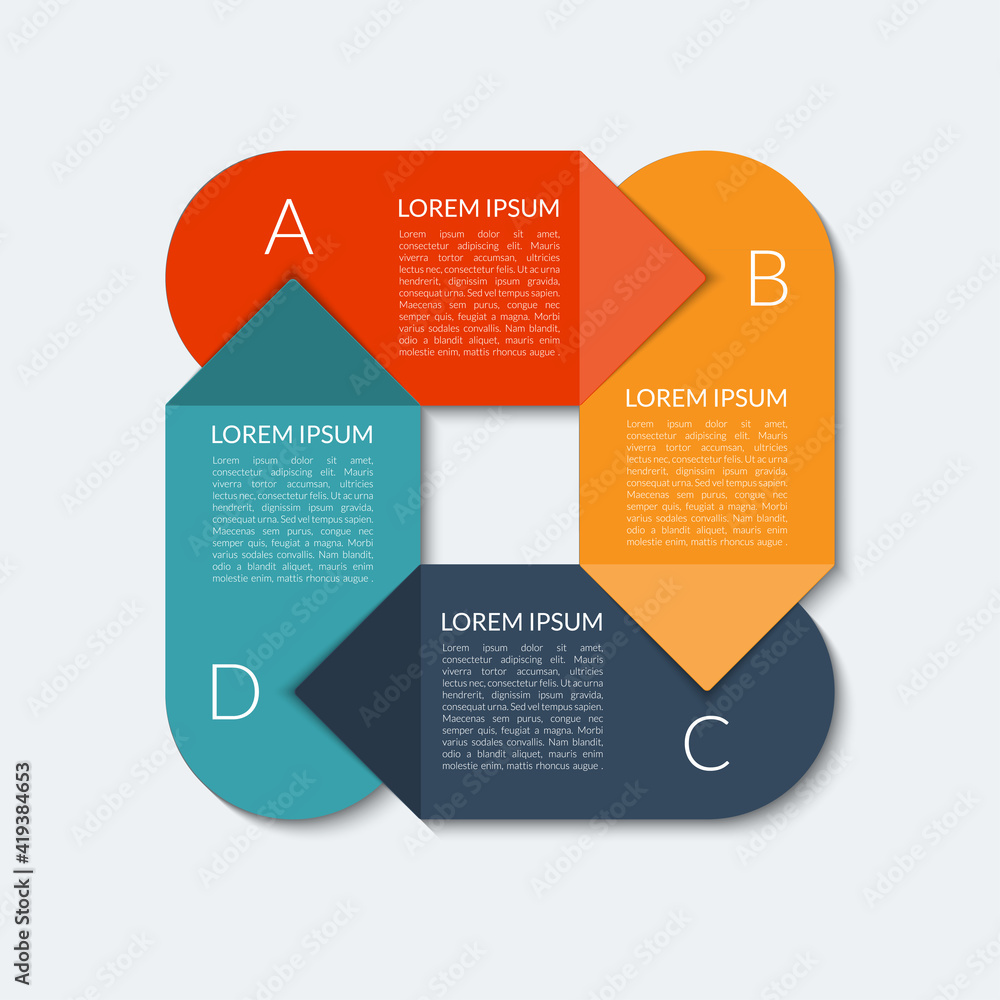 Modern arrow infographic banner Modern arrow infographic banner