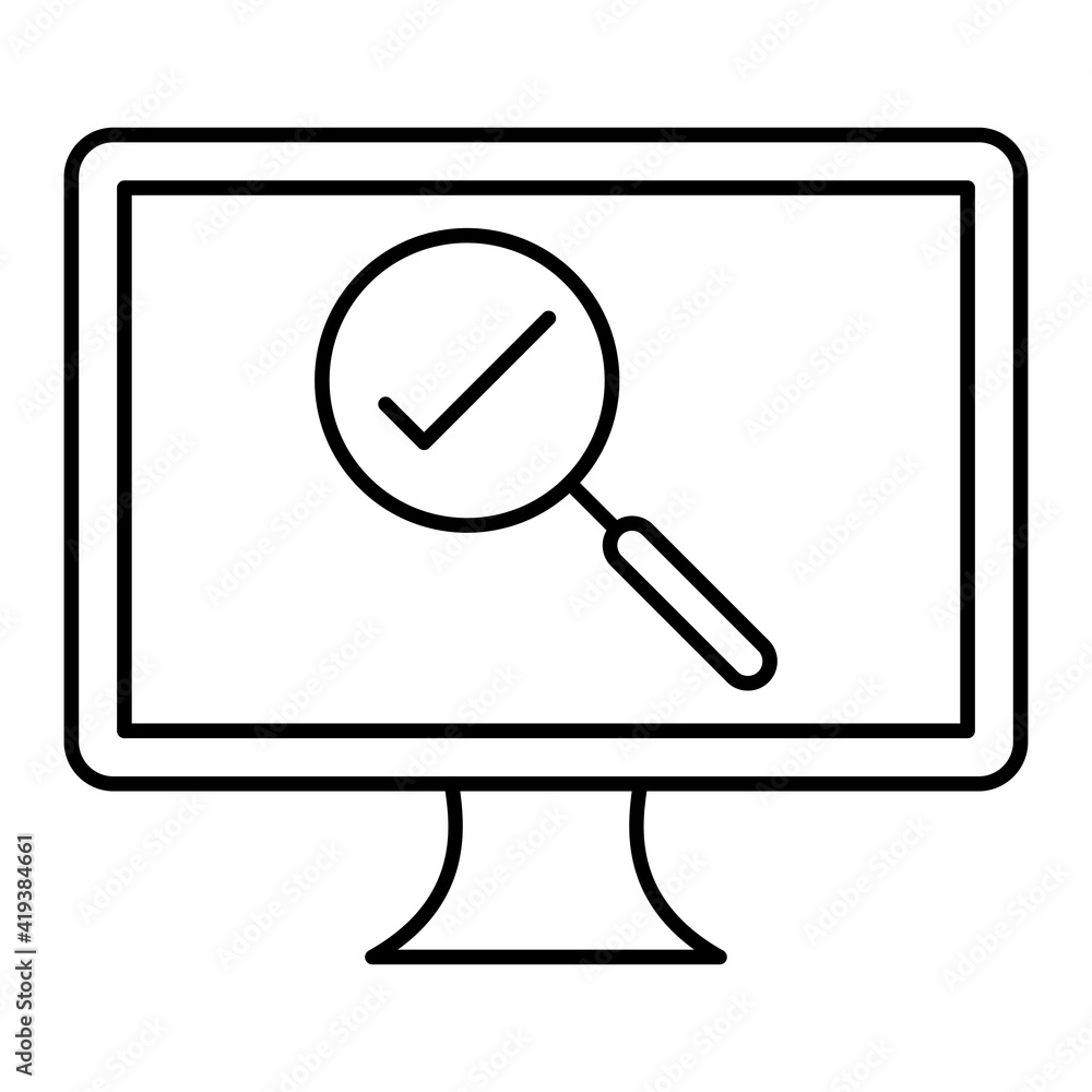 Vector Correction Outline Icon Design