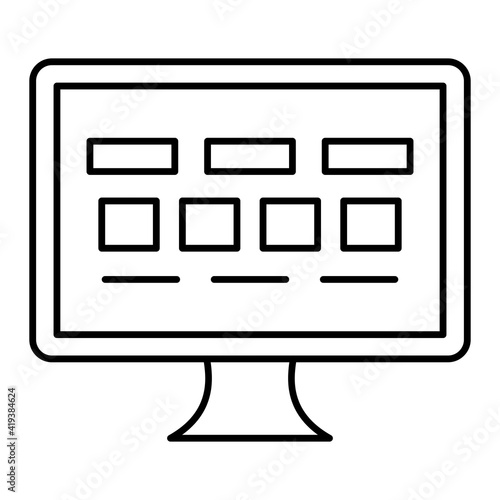 Vector Front End Outline Icon Design