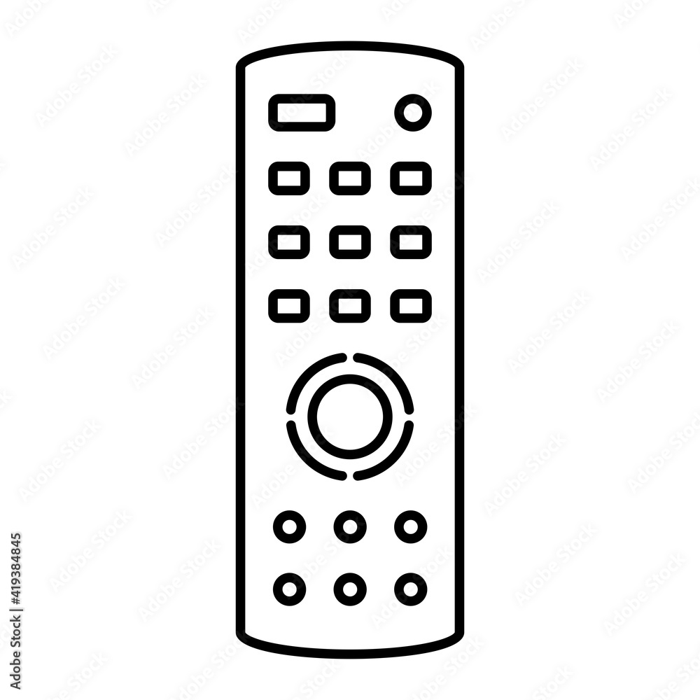 Vector Remote Control Outline Icon Design Vector Remote Control Outline Icon Design